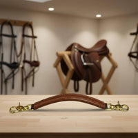 Jumping Saddle with Handle Cushioned Comfort Equestrian Gear Leather Look