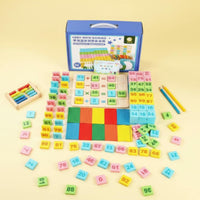200 Pieces Early Math Tile Game Wood Number Tile Game Tiles Counting Skills Number Match Dominoes for Preschool, Classroom