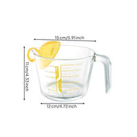 2 Pieces Strainer Cup Set Pouring Spout Liquid Measuring Cups Wide Mouth