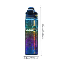 Bottle with Double-Drink Lid Portable Athletic Bottle for Cyclists, Biking