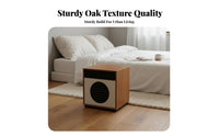 Dual-Level Round Accent Table Modernist Inspired Nightstand Mid-Century Modern Designera Modern Design Minimalist Aesthetic