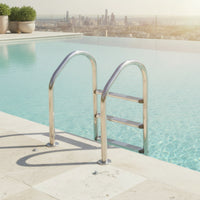 5-Step Pool Ladder Rust Resistant Swimming Pool Ladder with Handrail Easy to Install for Contractors, Backyard Pools