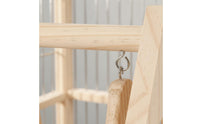 Relieves Boredom Bird Enclosure Rocking Toy Gnaw-Resistant Safe Wooden Bird Swing Detachable Design for Parrots, Small Birds