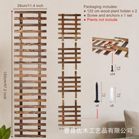 Wooden Wall-Mounted Plant Holder for Indoor/Outdoor Use