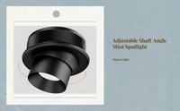 Adjustable cabinet spotlight, anti-glare