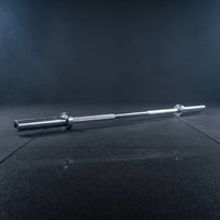 Knurled Standard Barbell Chrome Plated Standard Bar with Rotating Sleeves Heavy-Duty Straight Barbell Slip-Resistant for Powerlifters
