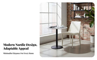 Upholstered Saddle Chair Nordic and Design Seating Furniture Minimalist Design Comfortable Padding for Dining Room, Cafe