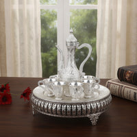 Tea Service with Tray Ornate Drinkware Polished for Collectors