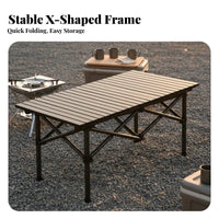 Foldable Folding Table and Chair Set Portable Camping Table and Chair Set Lightweight Long-Lasting for Picnickers, Families, Fishing, Picnic, Barbecue, Travel