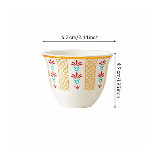 Arabic Coffee Cup Lightweight Handleless Espresso Cup Thick Walled for Festivals