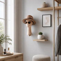 Wall-Mounted Mannequin Head Space Saving Hat Hairpiece Display Head Easy to Install