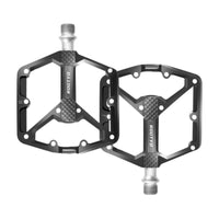 Three-Bearing Pedals with Anti-Skid Pins Aluminum Alloy Pedals with Traction Pins Wide Abrasion-Resistant for Cyclists, Commuters