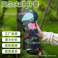 新款小鸟鳄鱼纹 一号木球杆保护套Golf Cover 高尔夫球杆保护套