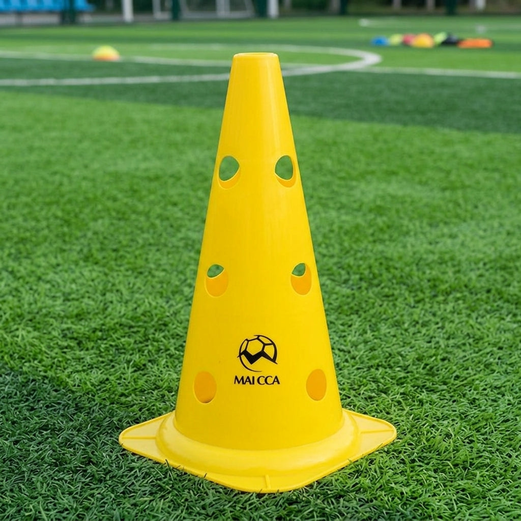 Football Training Equipment, 38cm Agility Cones, Stackable PE Sports Cones for football Training
