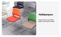 Rolling Chair with Tablet Supportrest Multi-Functional Wheeled Chair with Writing Tablet Space-Saving Design Ergonomic