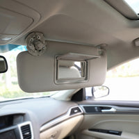 Gray Car Sun Visor Easy to Install Sun Visor with Mirror Cover Foldable Auto Sunshade Lightweight for Windshield