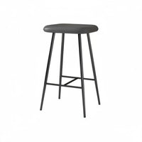 Modern design Upholstered Counter Stool with Backrest Minimalist Design Padded Stool with Backrest Built-in Footrest Bar Chair Slim Metal Legs for Adults, Homeowners, Kitchen Island, Reception Area, Cafe, Restaurant