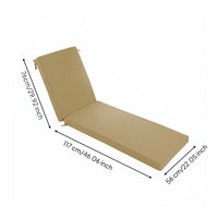 Outdoor Chaise Cushion Thick Chaise Lounge Cushion Solid-Color