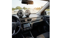 Low Noise Two-Headed Head Car Fan 360° Rotation USB Dashboard Fan 3 Speed Adjustable Small Appliance Strong Wind for Drivers