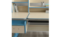 Solid Wood Core Height Adjustable Kids Desk Child-Safe Design Tilting Desktop Study Table Long-Lasting & Stable Learning Station for Homeschooling