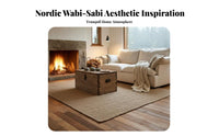 Wabi-Sabi aesthetic Upholstered Loveseat Nordic Aesthetic Sofa Minimalist Design Couch Comfortable Cushioning for Hospitality Professionals, Apartment Dwellers, Guesthouse, Lounge Area, Studio, Bedroom