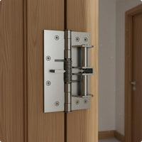 Quiet-Action Coil Hinge Buffered Rebound Self Closing Hinge for Home, Cabinet