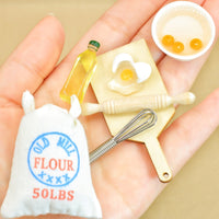 7 Pieces Mini Baking Accessories Realistic Feature 1:12 Scale Mini Kitchen Props