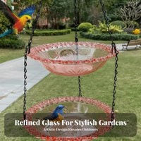 Hanging Avian Feeder Easy to Hang Hanging Avian Bath Garden Accessory Long-Lasting Rust-Resistant Chain for Nature Lovers