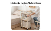 desktop-adjacent Rolling organizer with casters Rolling Book container Movable for Office Workers