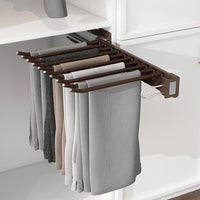 Wardrobe Pull-out Pants Rack Aluminum Alloy Side-mounted Telescopic Multi-function Pants Hanger