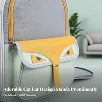 Expandable Cat Backpack Large Capacity Expandable Mesh Rucksack for Vet Visits