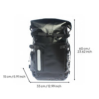 Diving Gear Bag External Fin Pocket Waterproof Roll Top Backpack Reflective