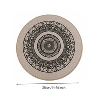 Faux Linen Rubber Placemat Easy to Clean Non-Slip Heat-Resistant Table Mat Waterproof Faux Linen Placemat for Restaurants, Cafes
