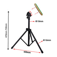 Metal Bracket Adjustable Drum Pad Stand Rubber Feet Folding Tripod Drum Stand Carry Bag Music Gear Foldable for Home Rehearsal