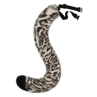 Halloween Animal Tail Headpiece Set for Cosplay Snow Leopard Ears Headband and Tail Prop