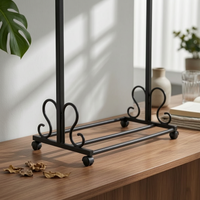Single-Rod Clothing stand featuring Shelf Nordic appearance Garment Rack Minimalist Design Easy Assembly for Students