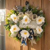 Eucalyptus Leaf Wreath True to Life Welcome Wreath Easy to Clean
