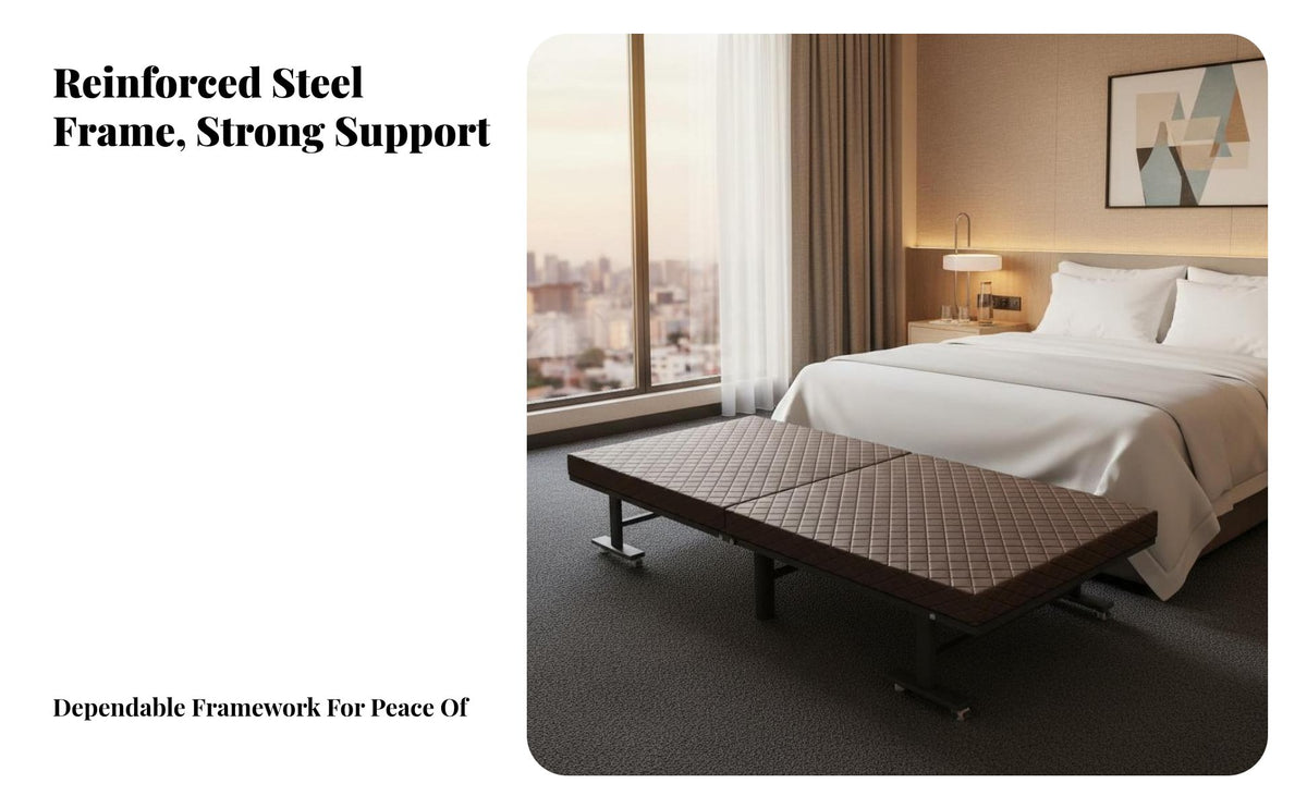 Foldable Design folding bed Folding Bed Space-Saving Portable portable bed No Installation Needed Temporary Furniture Easy Assembly for Overnight Guests, Apartment Dwellers, rest Time, Hotel, Guest Room, Dormitory