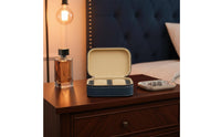 Portable Watch Storage Box Soft Lining Zippered Watch Travel Case Zippered Jewelry Storage Box Wear-Resistant Long-Lasting Hard