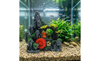 Water Wheel Aquarium Ornament Low Maintenance Pagoda Rock Decor Hand Painted
