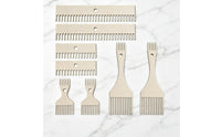 8 Pieces Wooden Weaving Comb DIY Craft Tool Easy to Use for Fringe Making