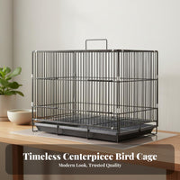 Metal Avian Enclosure Secure Locks Foldable Aviary Enclosure Rectangular Avian House Rust Resistant Pet Supplies Multiple Doors