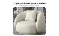 Curved Minimalist Sofa Nordic Design Upholstered Seating Low-Height Backrest Backrest Soft Teddy Texture for Apartment Dwellers