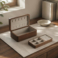 Double Layer Jewelry Box Velvet Velvet-Lined Storage Scratch Protection