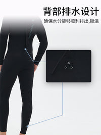 取雾 3mm专业水肺自由潜水服男款防寒保暖深潜连体湿衣女士水母服