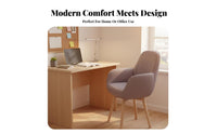 Upholstered Vanity Chair with Backrest Back Support Makeup Stool Soft Cushion