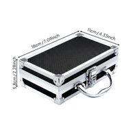 Aluminum Tool Case Large Capacity Locking Aluminum Case Foam Padded Interior Storage Container for Travel