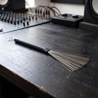 Drum Brush with Telescopic Handle Compact Wire Drum Brush Anti-Slip for Gigs