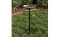 Leaf Tray Bird Feeder Black Post Outdoor Decor Yard