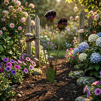 Carnivorous Flower Stake Foliage Details Three-Head Flower Stake Dark Interior